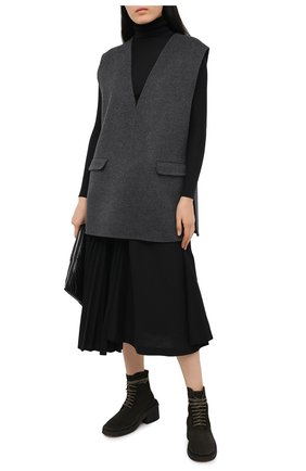 Женские замшевые ботинки MARSELL зеленого цвета по цене 67300 руб., арт. MW5476/PELLE R0VESCI0 | Фото 2 Женские замшевые ботинки MARSELL зеленого цвета, арт. MW5476/PELLE R0VESCI0 | Фото 2