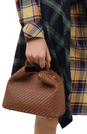 Женская сумка boazi ELLEME коричневого цвета по цене 43050 руб., арт. BA0ZI/W0VEN LEATHER | Фото 2 Женская сумка boazi ELLEME коричневого цвета, арт. BA0ZI/W0VEN LEATHER | Фото 2