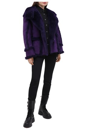 Женская дубленка TOM FORD фиолетового цвета по цене 613000 руб., арт. CSF630-FUX120 | Фото 2 Женская дубленка TOM FORD фиолетового цвета, арт. CSF630-FUX120 | Фото 2