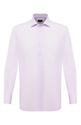 Мужская хлопковая сорочка ERMENEGILDO ZEGNA сиреневого цвета по цене 38350 руб., арт. 801225/9RS0BR | Фото 1 Мужская хлопковая сорочка ERMENEGILDO ZEGNA сиреневого цвета, арт. 801225/9RS0BR | Фото 1 (Материал внешний: Хлопок; Рукава: Длинные; Длина (для топов): Стандартные; Случай: Формальный; Рубашки М: Regular Fit; Стили: Классический; Принт: Однотонные; Манжеты: На пуговицах; Мужское Кросс-КТ: Сорочка-одежда; Воротник: Акула)