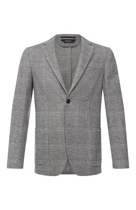 Мужской шерстяной пиджак Z ZEGNA светло-серого цвета по цене 78700 руб., арт. 842703/1D7SG0 | Фото 1 Мужской шерстяной пиджак Z ZEGNA светло-серого цвета, арт. 842703/1D7SG0 | Фото 1