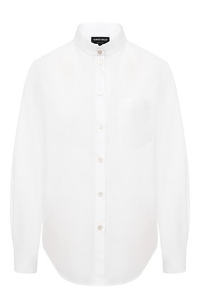 Женская хлопковая рубашка GIORGIO ARMANI белого цвета по цене 63400 руб., арт. 0WHCCZ20/TZ123 | Фото 1 Женская хлопковая рубашка GIORGIO ARMANI белого цвета, арт. 0WHCCZ20/TZ123 | Фото 1