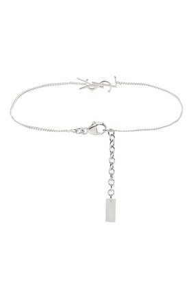 Женский браслет charm SAINT LAURENT серебряного цвета по цене 19950 руб., арт. 635533/Y1500 | Фото 2 Женский браслет charm SAINT LAURENT серебряного цвета, арт. 635533/Y1500 | Фото 2