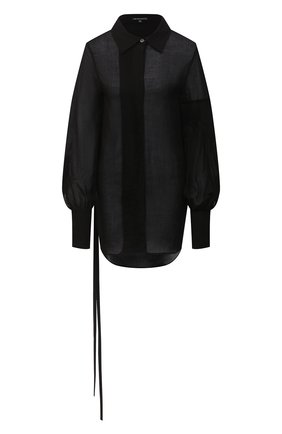 Женская блузка из хлопка и кашемира ANN DEMEULEMEESTER черного цвета по цене 72650 руб., арт. 2002-2010-P-121-099 | Фото 1 Женская блузка из хлопка и кашемира ANN DEMEULEMEESTER черного цвета, арт. 2002-2010-P-121-099 | Фото 1