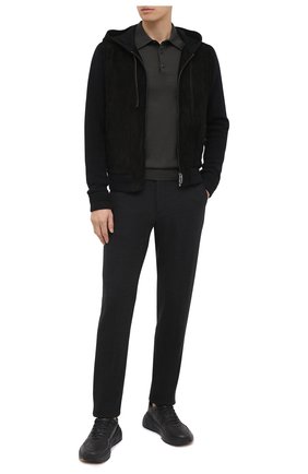 Мужское поло из кашемира и шелка ERMENEGILDO ZEGNA хаки цвета по цене 103500 руб., арт. UVJ00/132 | Фото 2 Мужское поло из кашемира и шелка ERMENEGILDO ZEGNA хаки цвета, арт. UVJ00/132 | Фото 2 (Материал внешний: Шелк, Шерсть, Кашемир; Длина (для топов): Стандартные; Рукава: Длинные; Стили: Классический, Кэжуэл; Кросс-КТ: Трикотаж; Застежка: Пуговицы)