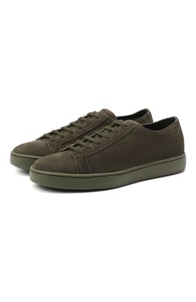 Мужские замшевые кеды SANTONI хаки цвета по цене 35650 руб., арт. MBCN20842AYARDD0V55 | Фото 1 Мужские замшевые кеды SANTONI хаки цвета, арт. MBCN20842AYARDD0V55 | Фото 1