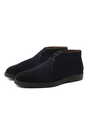 Мужские замшевые ботинки SANTONI темно-синего цвета по цене 52600 руб., арт. MGDT17297NERAPMSU60 | Фото 1 Мужские замшевые ботинки SANTONI темно-синего цвета, арт. MGDT17297NERAPMSU60 | Фото 1
