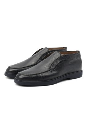 Мужские кожаные ботинки SANTONI темно-синего цвета по цене 49950 руб., арт. MGYA16715ABIAADCU60 | Фото 1 Мужские кожаные ботинки SANTONI темно-синего цвета, арт. MGYA16715ABIAADCU60 | Фото 1