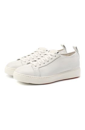 Женские кожаные кеды SANTONI белого цвета по цене 42400 руб., арт. WBCE60713BARPSSEI50 | Фото 1 Женские кожаные кеды SANTONI белого цвета, арт. WBCE60713BARPSSEI50 | Фото 1