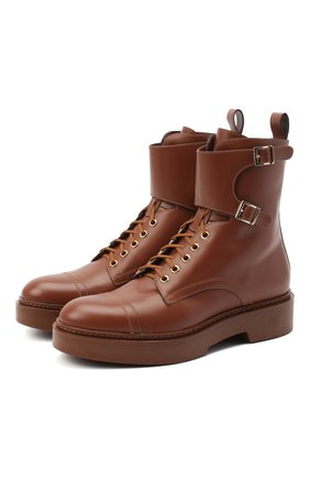 Женские кожаные ботинки SANTONI коричневого цвета по цене 55650 руб., арт. WTHW59003CU0NUDYC60 | Фото 1 Женские кожаные ботинки SANTONI коричневого цвета, арт. WTHW59003CU0NUDYC60 | Фото 1
