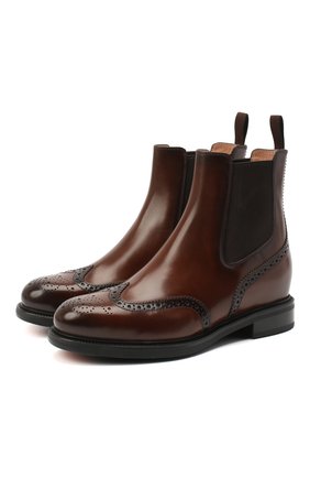 Женские кожаные челси SANTONI коричневого цвета по цене 59950 руб., арт. WTWK58153SMCDLESC45 | Фото 1 Женские кожаные челси SANTONI коричневого цвета, арт. WTWK58153SMCDLESC45 | Фото 1