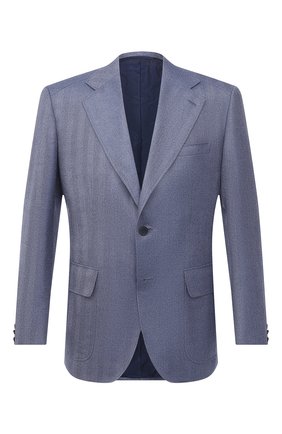 Мужской пиджак из шелка и кашемира BRIONI синего цвета по цене 572000 руб., арт. RGQP0L/09403/TRAVEL 75 | Фото 1 Мужской пиджак из шелка и кашемира BRIONI синего цвета, арт. RGQP0L/09403/TRAVEL 75 | Фото 1 (Материал внешний: Шелк, Кашемир, Шерсть; Рукава: Длинные; Материал подклада: Купро; Длина (для топов): Стандартные; 1-2-бортные: Однобортные; Случай: Формальный; Пиджаки М: Прямой; Стили: Классический; Региональные ограничения белый список (Axapta Mercury): RU)