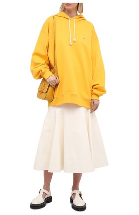 Женский хлопковое худи ACNE STUDIOS желтого цвета по цене 29550 руб., арт. CI0009/W | Фото 2 Женский хлопковое худи ACNE STUDIOS желтого цвета, арт. CI0009/W | Фото 2