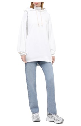 Женский хлопковое худи ACNE STUDIOS белого цвета по цене 29550 руб., арт. CI0009/W | Фото 2 Женский хлопковое худи ACNE STUDIOS белого цвета, арт. CI0009/W | Фото 2