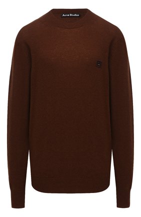 Женский шерстяной пуловер ACNE STUDIOS коричневого цвета по цене 25150 руб., арт. C60016/W | Фото 1 Женский шерстяной пуловер ACNE STUDIOS коричневого цвета, арт. C60016/W | Фото 1