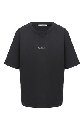 Женская хлопковая футболка ACNE STUDIOS черного цвета по цене 19950 руб., арт. AL0149 | Фото 1 Женская хлопковая футболка ACNE STUDIOS черного цвета, арт. AL0149 | Фото 1