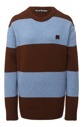 Женский шерстяной пуловер ACNE STUDIOS коричневого цвета по цене 33650 руб., арт. C60019/W | Фото 1 Женский шерстяной пуловер ACNE STUDIOS коричневого цвета, арт. C60019/W | Фото 1
