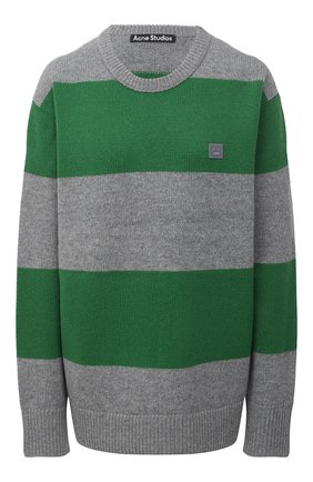 Женский шерстяной пуловер ACNE STUDIOS зеленого цвета по цене 33650 руб., арт. C60019/W | Фото 1 Женский шерстяной пуловер ACNE STUDIOS зеленого цвета, арт. C60019/W | Фото 1