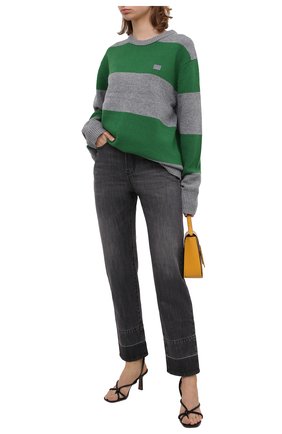 Женский шерстяной пуловер ACNE STUDIOS зеленого цвета по цене 33650 руб., арт. C60019/W | Фото 2 Женский шерстяной пуловер ACNE STUDIOS зеленого цвета, арт. C60019/W | Фото 2