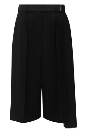 Женские шерстяные шорты SACAI черного цвета по цене 79950 руб., арт. 20-05133 | Фото 1 Женские шерстяные шорты SACAI черного цвета, арт. 20-05133 | Фото 1