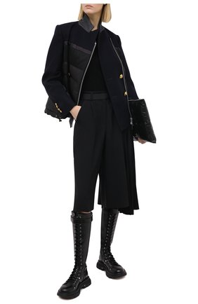 Женские шерстяные шорты SACAI черного цвета по цене 79950 руб., арт. 20-05133 | Фото 2 Женские шерстяные шорты SACAI черного цвета, арт. 20-05133 | Фото 2