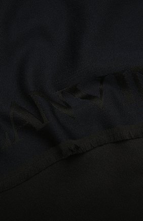 Мужской шерстяной шарф LANVIN темно-синего цвета по цене 10850 руб., арт. 5419/SCARF | Фото 2 Мужской шерстяной шарф LANVIN темно-синего цвета, арт. 5419/SCARF | Фото 2
