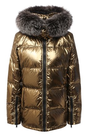 Женский пуховик YS ARMY PARIS золотого цвета по цене 149500 руб., арт. 21WFV05268A11G | Фото 1 Женский пуховик YS ARMY PARIS золотого цвета, арт. 21WFV05268A11G | Фото 1