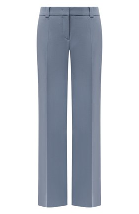Женские шерстяные брюки WINDSOR голубого цвета, арт. 52 DHE101 10009998 | Фото 1 (Материал внешний: Шерсть; Длина (брюки, джинсы): Стандартные; Женское Кросс-КТ: Брюки-одежда; Силуэт Ж (брюки и джинсы): Широкие)