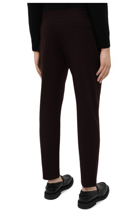 Мужские шерстяные брюки HARRIS WHARF LONDON бордового цвета, арт. C7015MYM | Фото 4 (Материал внешний: Шерсть; Длина (брюки, джинсы): Стандартные; Случай: Повседневный; Стили: Кэжуэл)