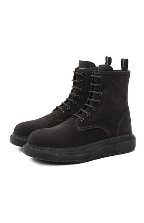 Мужские замшевые ботинки ALEXANDER MCQUEEN темно-серого цвета по цене 59800 руб., арт. 625184/WHXK9 | Фото 1 Мужские замшевые ботинки ALEXANDER MCQUEEN темно-серого цвета, арт. 625184/WHXK9 | Фото 1