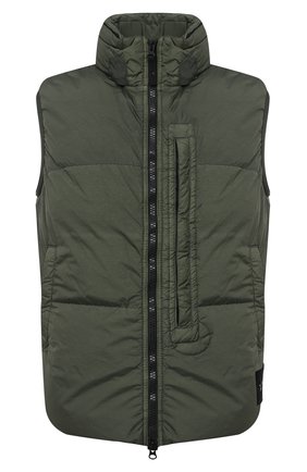 Мужской пуховый жилет STONE ISLAND темно-зеленого цвета по цене 52800 руб., арт. 7315G0123 | Фото 1 Мужской пуховый жилет STONE ISLAND темно-зеленого цвета, арт. 7315G0123 | Фото 1