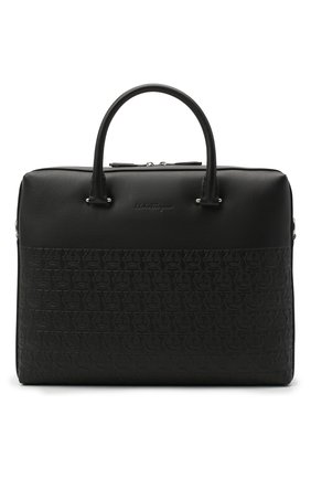 Мужская кожаная сумка для ноутбука SALVATORE FERRAGAMO черного цвета по цене 153000 руб., арт. Z-0733160 | Фото 1 Мужская кожаная сумка для ноутбука SALVATORE FERRAGAMO черного цвета, арт. Z-0733160 | Фото 1