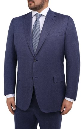 Мужской шерстяной костюм CANALI синего цвета по цене 141500 руб., арт. 11280/10/BF01268/60-64 | Фото 2 Мужской шерстяной костюм CANALI синего цвета, арт. 11280/10/BF01268/60-64 | Фото 2 (Big sizes: Big Sizes; Стили: Классический; Рукава: Длинные; Материал подклада: Купро; Материал внешний: Шерсть; Костюмы М: Однобортный)