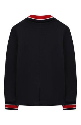 Детский хлопковый жакет DOLCE & GABBANA темно-синего цвета по цене 47100 руб., арт. L5JE57/G7XBL/8-14 | Фото 2 Детский хлопковый жакет DOLCE & GABBANA темно-синего цвета, арт. L5JE57/G7XBL/8-14 | Фото 2
