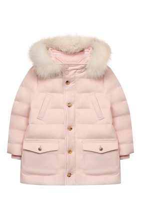 Детского пуховик LORO PIANA светло-розового цвета по цене 232500 руб., арт. FAL3330 | Фото 1 Детского пуховик LORO PIANA светло-розового цвета, арт. FAL3330 | Фото 1