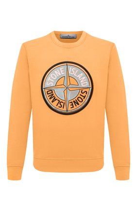 Мужской хлопковый свитшот STONE ISLAND оранжевого цвета по цене 27050 руб., арт. 731563094 | Фото 1 Мужской хлопковый свитшот STONE ISLAND оранжевого цвета, арт. 731563094 | Фото 1