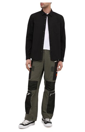 Мужская хлопковая рубашка STONE ISLAND черного цвета по цене 18050 руб., арт. 731512501 | Фото 2 Мужская хлопковая рубашка STONE ISLAND черного цвета, арт. 731512501 | Фото 2