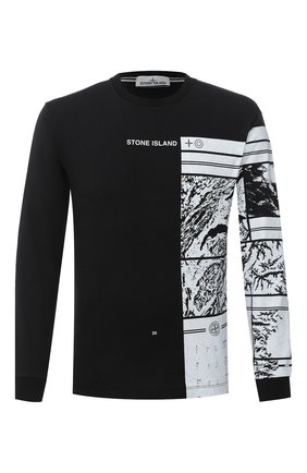Мужская хлопковый лонгслив STONE ISLAND черного цвета по цене 14450 руб., арт. 73152ML85 | Фото 1 Мужская хлопковый лонгслив STONE ISLAND черного цвета, арт. 73152ML85 | Фото 1