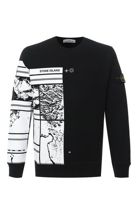 Мужской хлопковый свитшот STONE ISLAND черно-белого цвета по цене 21900 руб., арт. 731563088 | Фото 1 Мужской хлопковый свитшот STONE ISLAND черно-белого цвета, арт. 731563088 | Фото 1