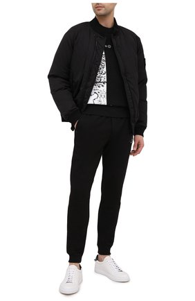 Мужской хлопковый свитшот STONE ISLAND черно-белого цвета по цене 21900 руб., арт. 731563088 | Фото 2 Мужской хлопковый свитшот STONE ISLAND черно-белого цвета, арт. 731563088 | Фото 2