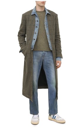 Мужской шерстяное пальто GREG LAUREN хаки цвета по цене 214500 руб., арт. GLFW20-AM106 | Фото 2 Мужской шерстяное пальто GREG LAUREN хаки цвета, арт. GLFW20-AM106 | Фото 2