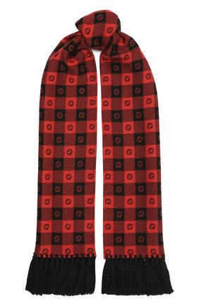 Мужской шарф из шерсти и хлопка GUCCI красного цвета по цене 28900 руб., арт. 633990/4GB21 | Фото 1 Мужской шарф из шерсти и хлопка GUCCI красного цвета, арт. 633990/4GB21 | Фото 1