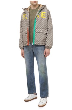Мужской шерстяной свитер GUCCI зеленого цвета по цене 41000 руб., арт. 636328/XKBJA | Фото 2 Мужской шерстяной свитер GUCCI зеленого цвета, арт. 636328/XKBJA | Фото 2 (Рукава: Длинные; Материал внешний: Шерсть; Длина (для топов): Стандартные; Стили: Гранж, Кэжуэл, Бохо; Принт: Без принта; Мужское Кросс-КТ: Свитер-одежда)
