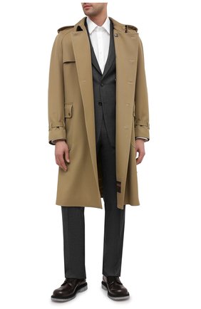 Мужской шерстяной костюм GUCCI серого цвета по цене 182000 руб., арт. 630599/ZAC6H | Фото 1 Мужской шерстяной костюм GUCCI серого цвета, арт. 630599/ZAC6H | Фото 1 (Материал подклада: Вискоза; Рукава: Длинные; Материал внешний: Шерсть; Стили: Классический, Кэжуэл; Костюмы М: Однобортный)