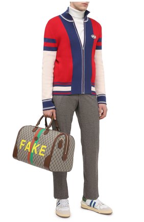 Мужская дорожная сумка «fake/not» GUCCI коричневого цвета по цене 202100 руб., арт. 547953/2GCBG | Фото 2 Мужская дорожная сумка «fake/not» GUCCI коричневого цвета, арт. 547953/2GCBG | Фото 2