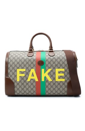 Мужская дорожная сумка «fake/not» GUCCI коричневого цвета по цене 240500 руб., арт. 547953/2GCBG | Фото 6 Мужская дорожная сумка «fake/not» GUCCI коричневого цвета, арт. 547953/2GCBG | Фото 6 (Региональные ограничения белый список (Axapta Mercury): RU; Ремень/цепочка: На ремешке; Материал: Текстиль, Экокожа; Размер: large)