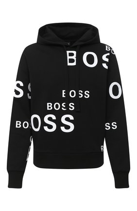 Мужской хлопковое худи BOSS черно-белого цвета по цене 21500 руб., арт. 50438271 | Фото 1 Мужской хлопковое худи BOSS черно-белого цвета, арт. 50438271 | Фото 1
