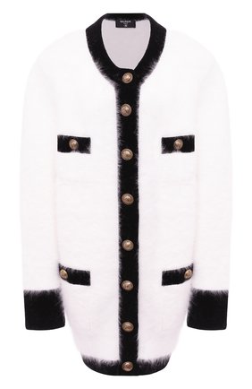 Женский кардиган из шерсти и вискозы BALMAIN белого цвета по цене 319000 руб., арт. UF13493/K141 | Фото 1 Женский кардиган из шерсти и вискозы BALMAIN белого цвета, арт. UF13493/K141 | Фото 1