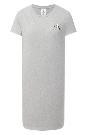 Женская хлопковая сорочка CALVIN KLEIN серого цвета по цене 5290 руб., арт. QS6358E | Фото 1 Женская хлопковая сорочка CALVIN KLEIN серого цвета, арт. QS6358E | Фото 1