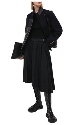 Женская шерстяная куртка SACAI темно-синего цвета по цене 158000 руб., арт. 20-05260 | Фото 2 Женская шерстяная куртка SACAI темно-синего цвета, арт. 20-05260 | Фото 2